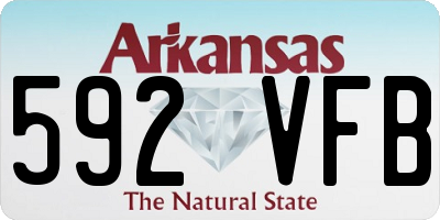 AR license plate 592VFB