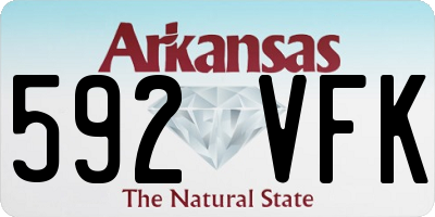 AR license plate 592VFK
