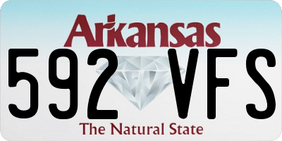 AR license plate 592VFS