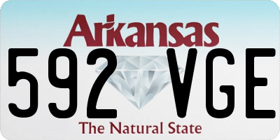 AR license plate 592VGE