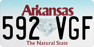 AR license plate 592VGF