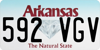 AR license plate 592VGV