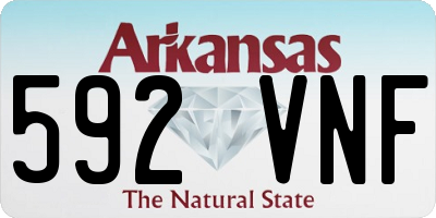 AR license plate 592VNF