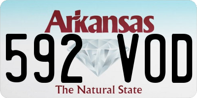 AR license plate 592VOD