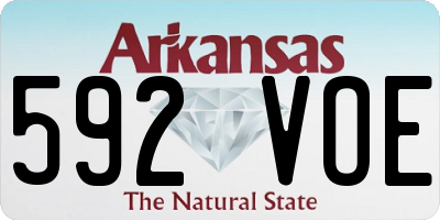 AR license plate 592VOE