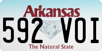 AR license plate 592VOI