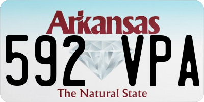 AR license plate 592VPA