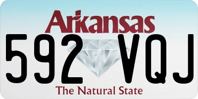 AR license plate 592VQJ