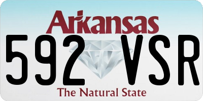 AR license plate 592VSR