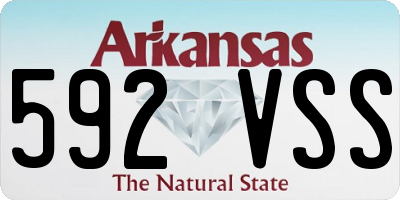 AR license plate 592VSS