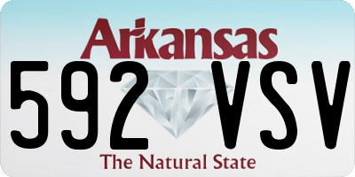 AR license plate 592VSV