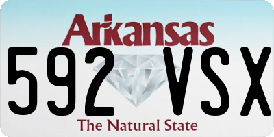 AR license plate 592VSX