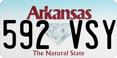 AR license plate 592VSY