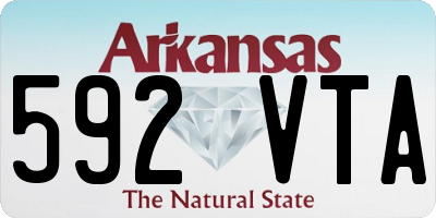 AR license plate 592VTA