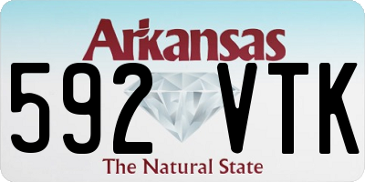 AR license plate 592VTK