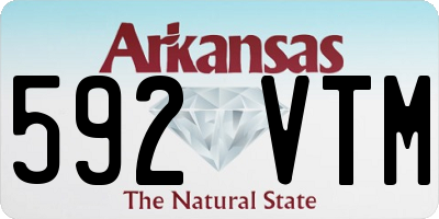 AR license plate 592VTM