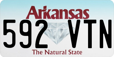 AR license plate 592VTN