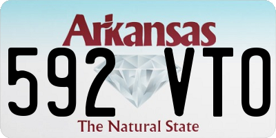 AR license plate 592VTO