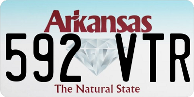 AR license plate 592VTR