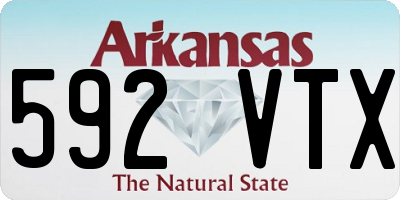AR license plate 592VTX