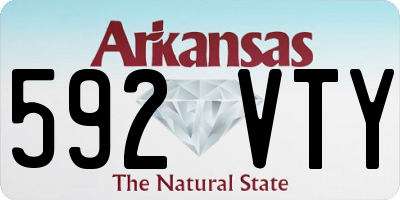 AR license plate 592VTY