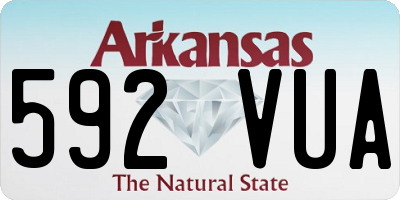 AR license plate 592VUA