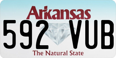 AR license plate 592VUB