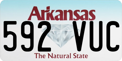 AR license plate 592VUC
