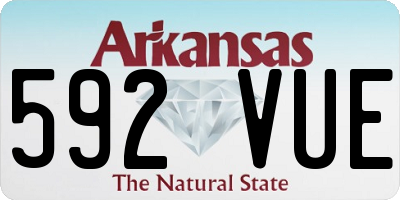 AR license plate 592VUE
