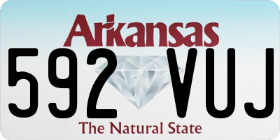 AR license plate 592VUJ