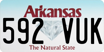 AR license plate 592VUK