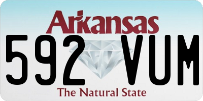 AR license plate 592VUM