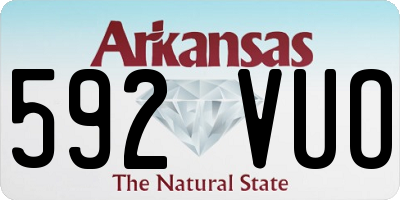 AR license plate 592VUO