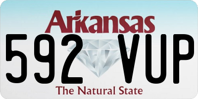 AR license plate 592VUP