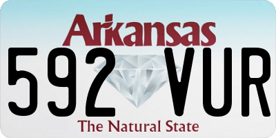 AR license plate 592VUR