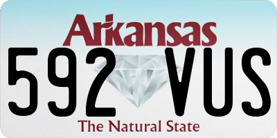 AR license plate 592VUS