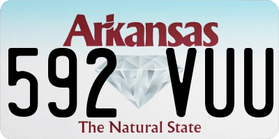 AR license plate 592VUU