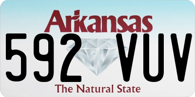 AR license plate 592VUV
