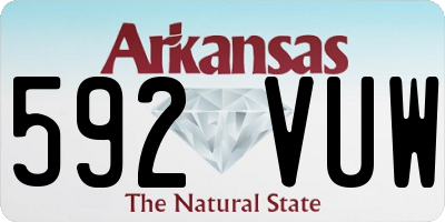AR license plate 592VUW