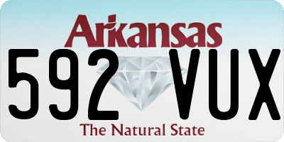 AR license plate 592VUX