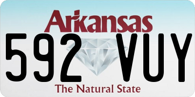 AR license plate 592VUY
