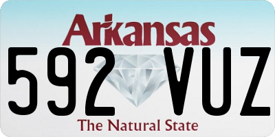 AR license plate 592VUZ