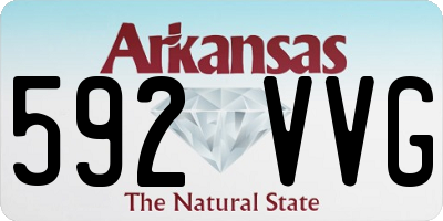 AR license plate 592VVG