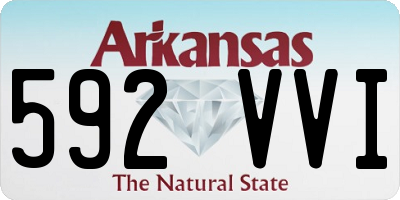 AR license plate 592VVI