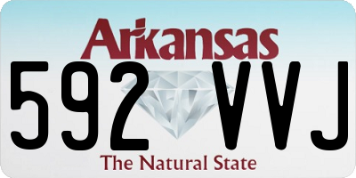 AR license plate 592VVJ