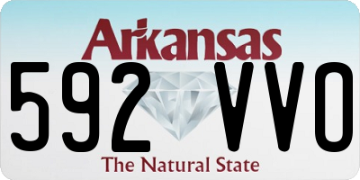 AR license plate 592VVO