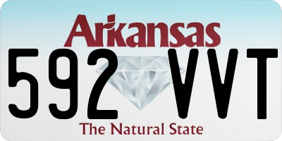 AR license plate 592VVT
