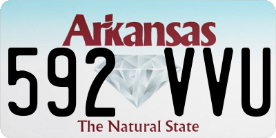 AR license plate 592VVU