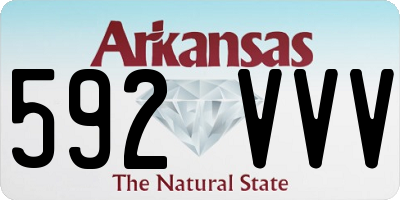 AR license plate 592VVV