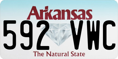 AR license plate 592VWC